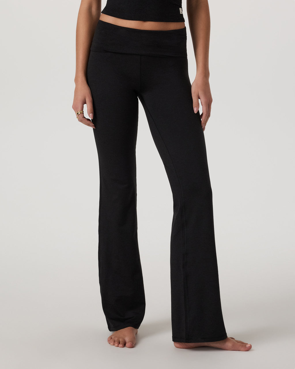 Halo Foldover Pant | Black Heather