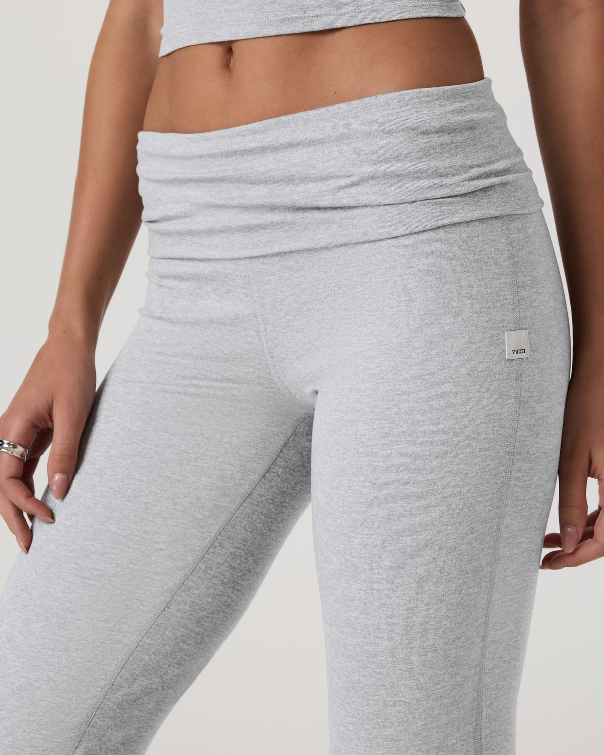 Halo Foldover Pant | Pale Grey Heather