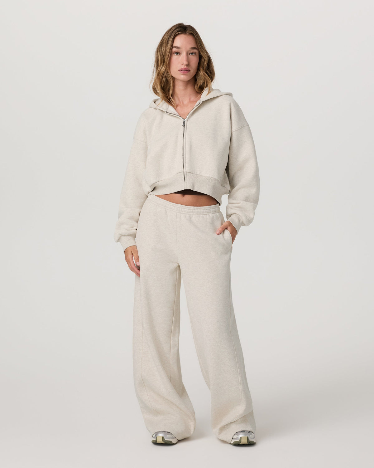 Restore Ultra Wideleg Sweatpant | Bone Heather