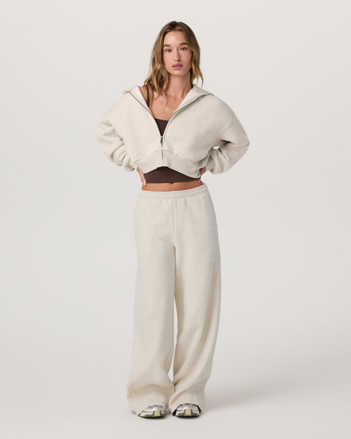 Restore Ultra Wideleg Sweatpant | Bone Heather