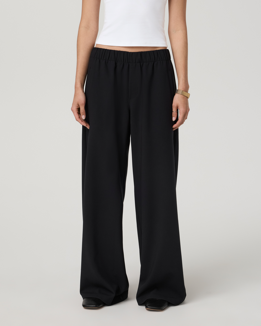 Sander Elastic Waist Trouser - Short | Black