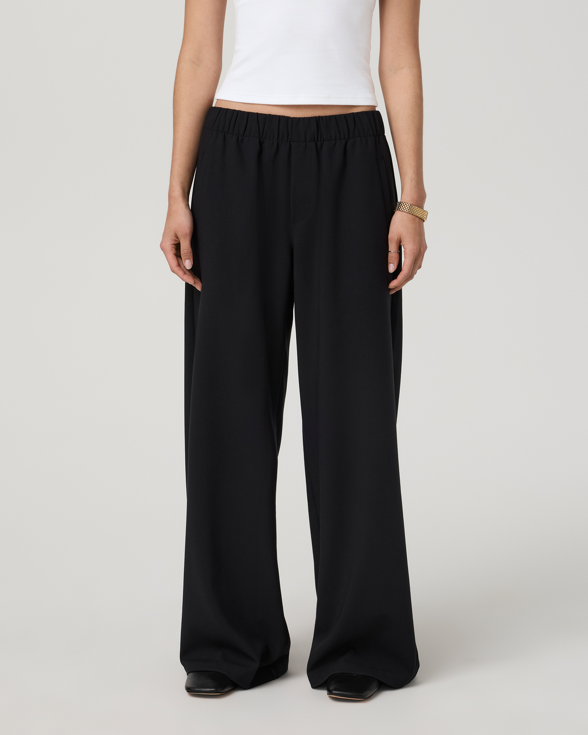 Sander Elastic Waist Trouser - Short | Black