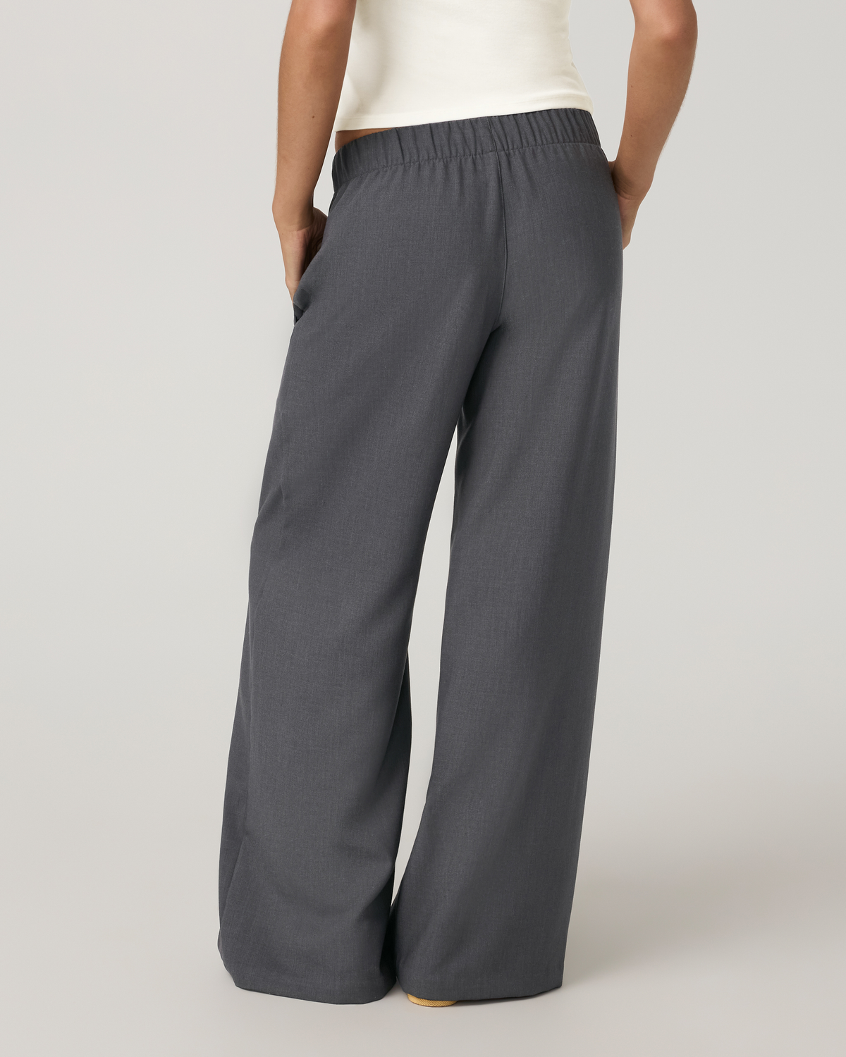 Sander Elastic Waist Trouser | Charcoal Heather