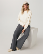 Sander Elastic Waist Trouser - Long | Charcoal Heather