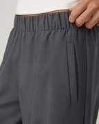 Sander Elastic Waist Trouser | Charcoal Heather