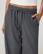 Sander Elastic Waist Trouser - Short | Charcoal Heather