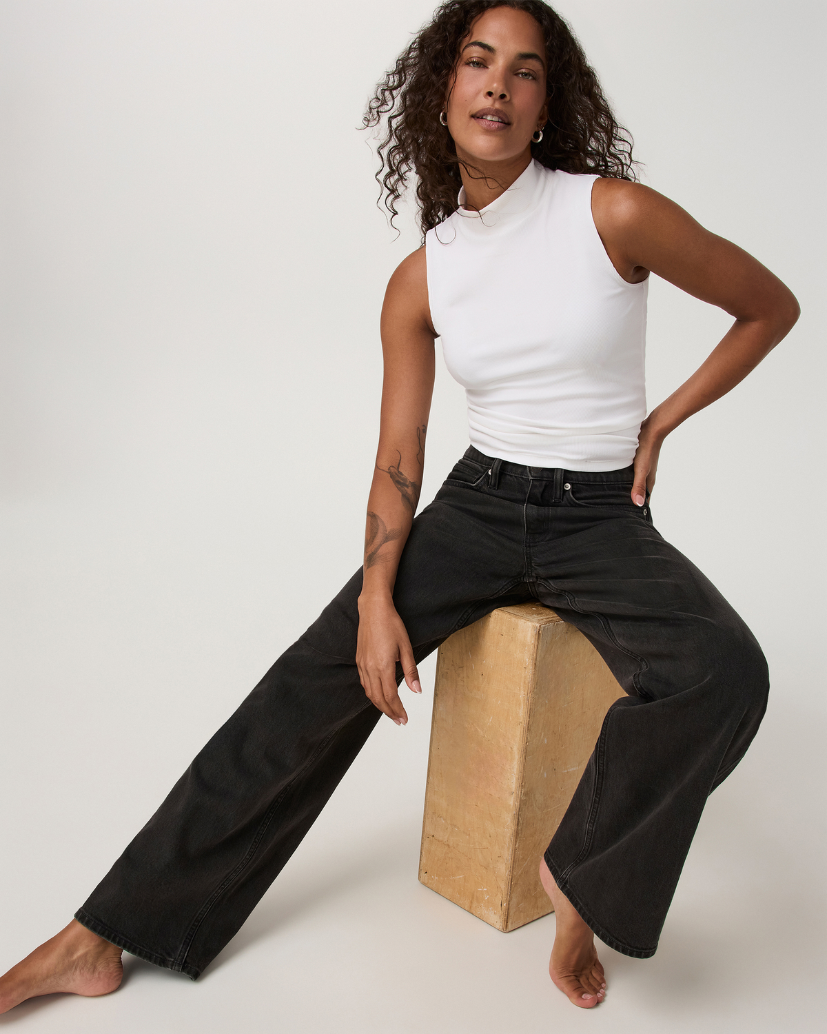 Womens Vuori Vintage Wideleg Jean 30 | Black Wash Denim