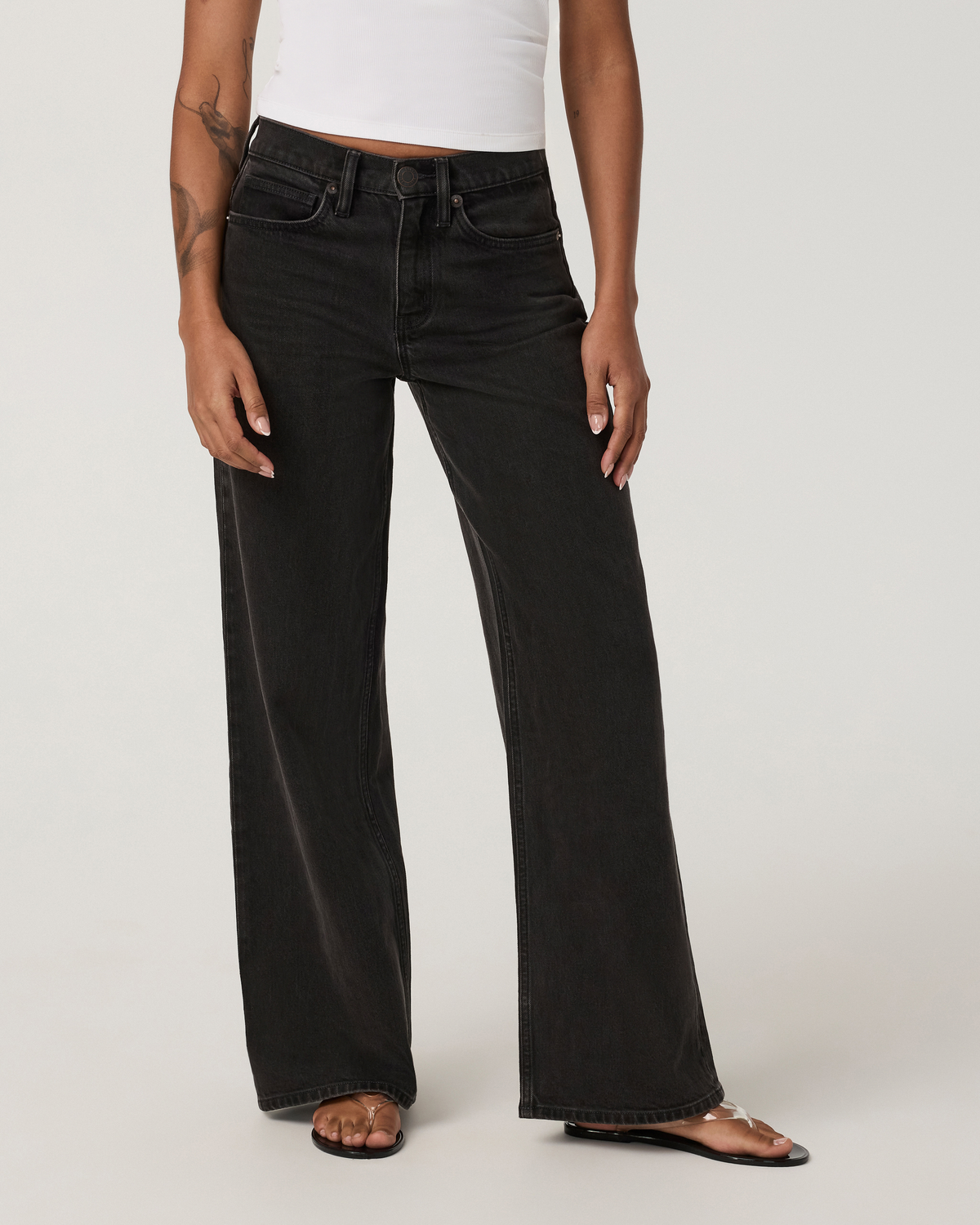 Womens Vuori Vintage Wideleg Jean | Black Wash Denim