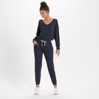 Long-Sleeve Lux Jumpsuit | Midnight Heather