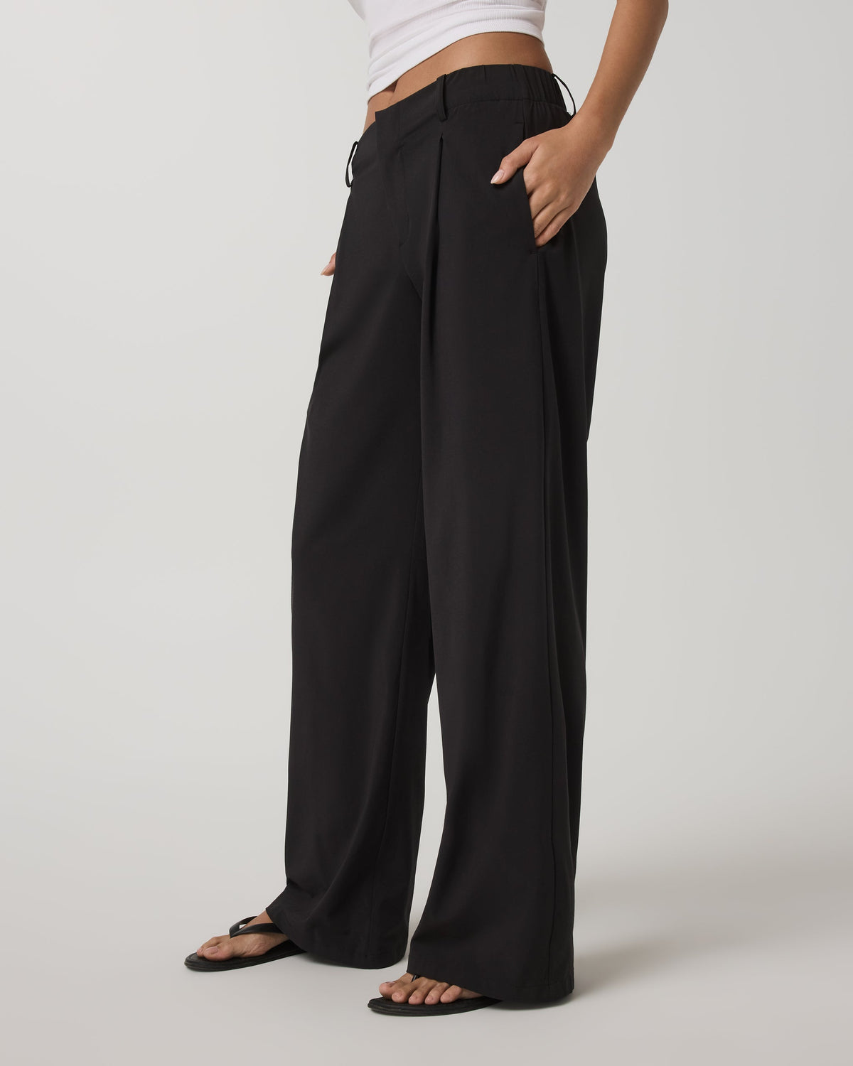 Villa Wideleg Trouser | Black