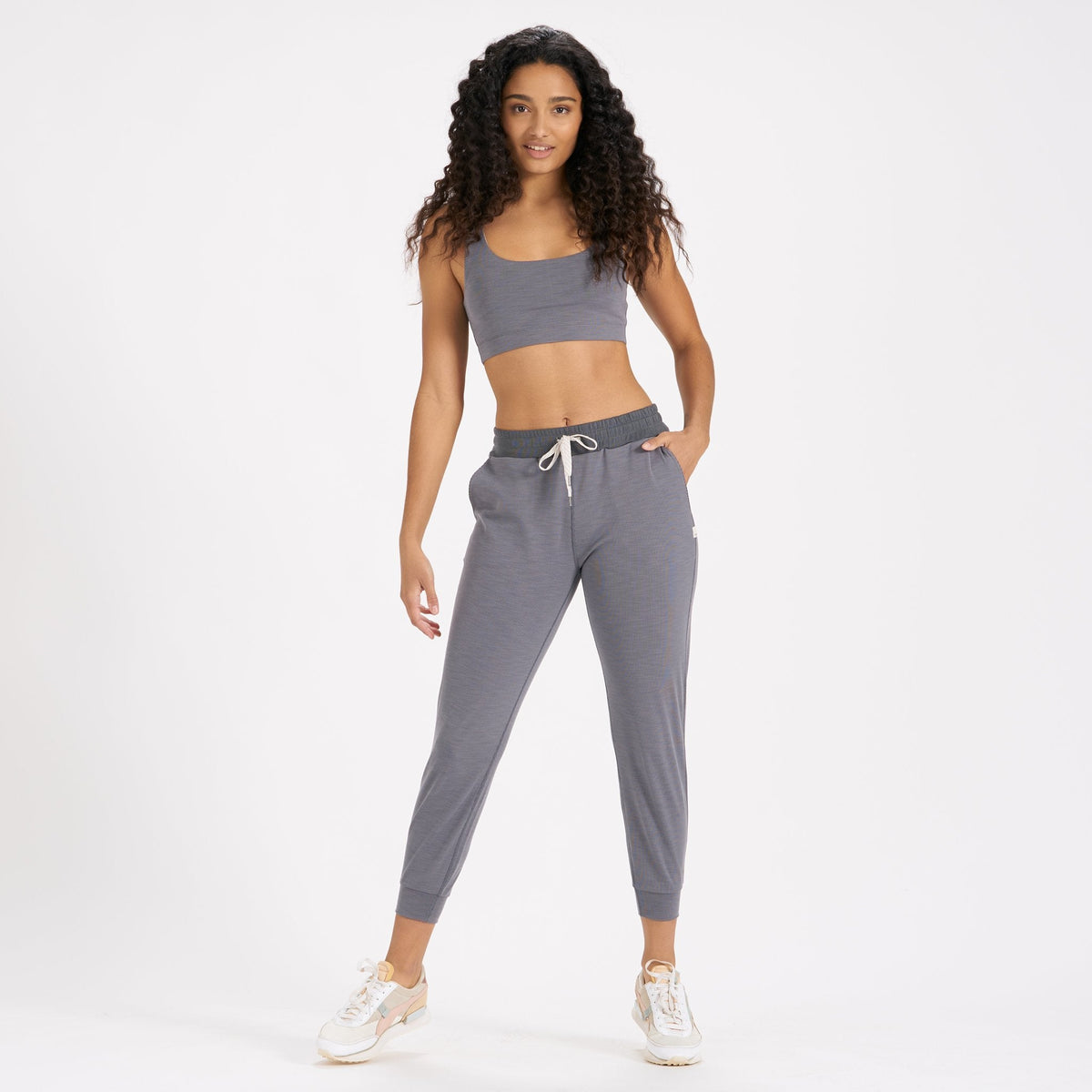 Lux Rib Performance Jogger | Heather Grey