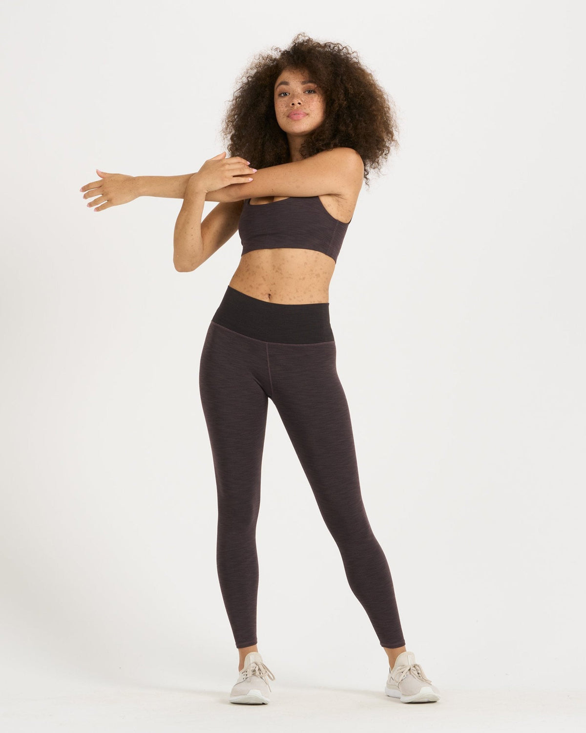 Lux Rib Studio Legging | Quartz Heather