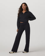 Granite Foldover Straight Leg | Black Heather