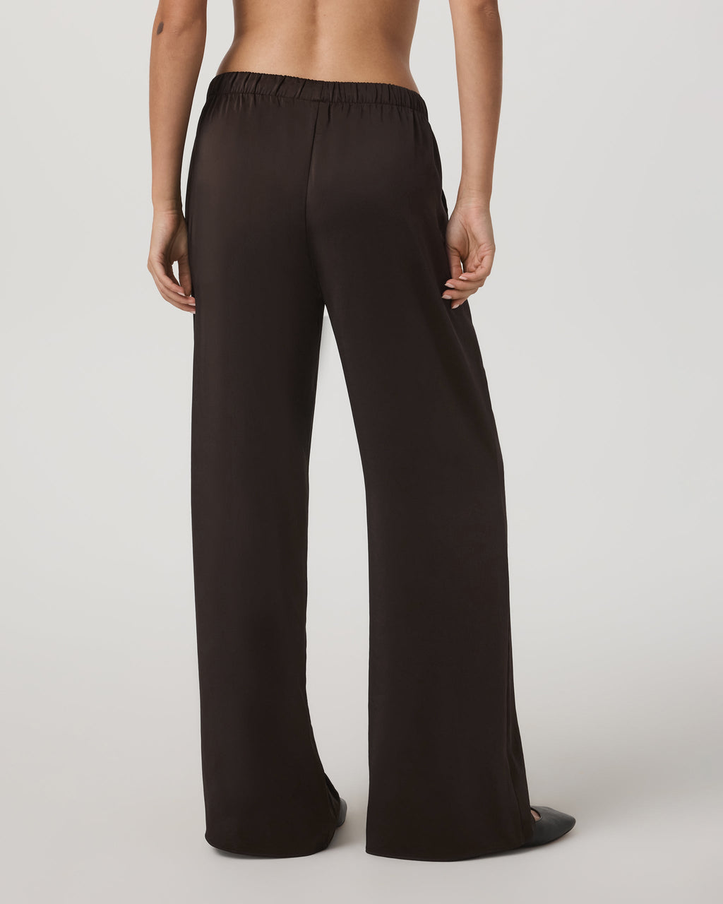 Nova Satin Wideleg Pant | Dark Java