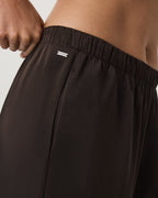 Nova Satin Wideleg Pant | Dark Java