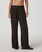 Nova Satin Wideleg Pant | Dark Java