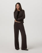 Nova Satin Wideleg Pant | Dark Java
