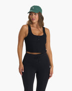 Cove Crop Tank | Black