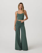 Halo Easy Wideleg Pant - Short | Agate Green