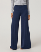 Halo Easy Wideleg Pant - Short | Blue Coast Heather