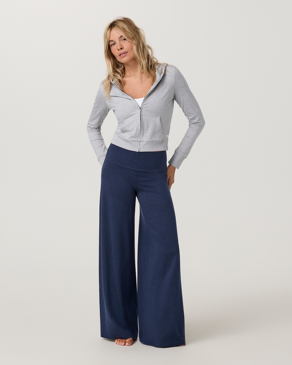 Halo Easy Wideleg Pant - Short | Blue Coast Heather