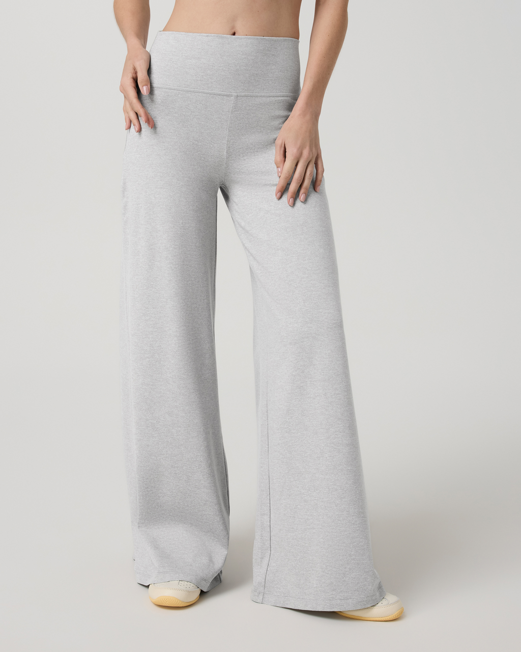 Halo Easy Wideleg Pant | Pale Grey Heather