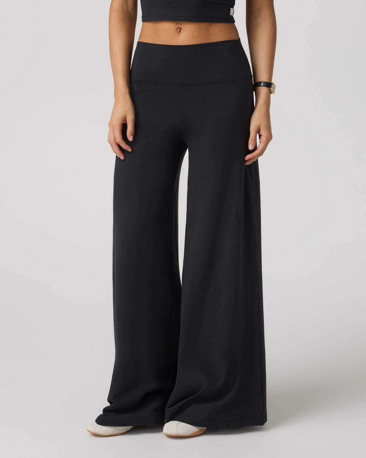 Halo Easy Wideleg Pant - Long | Solid Black