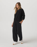 Sedona Barrel Crop Sweatpant | Black