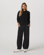 Sedona Barrel Crop Sweatpant | Black