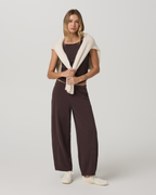 Sedona Barrel Crop Sweatpant | French Roast