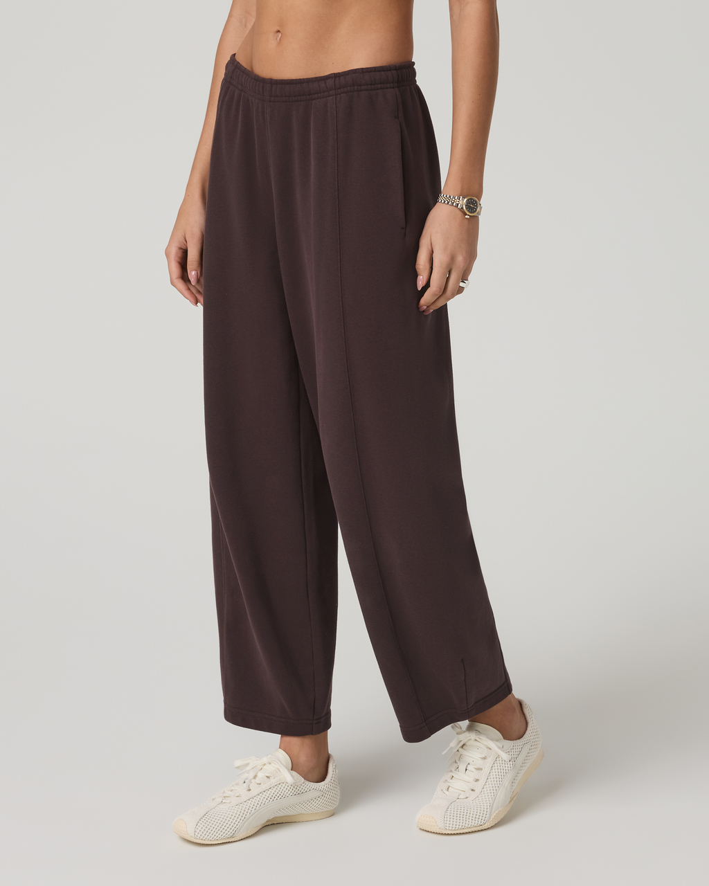 Sedona Barrel Crop Sweatpant | French Roast