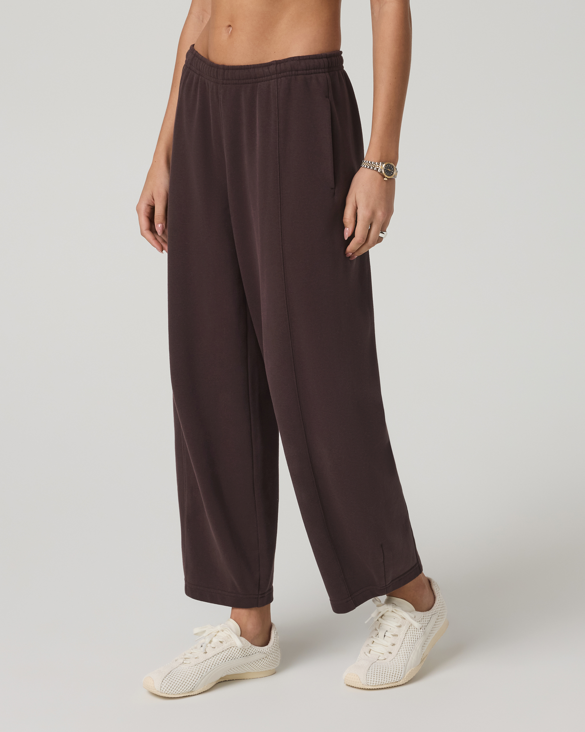 Sedona Barrel Crop Sweatpant | French Roast