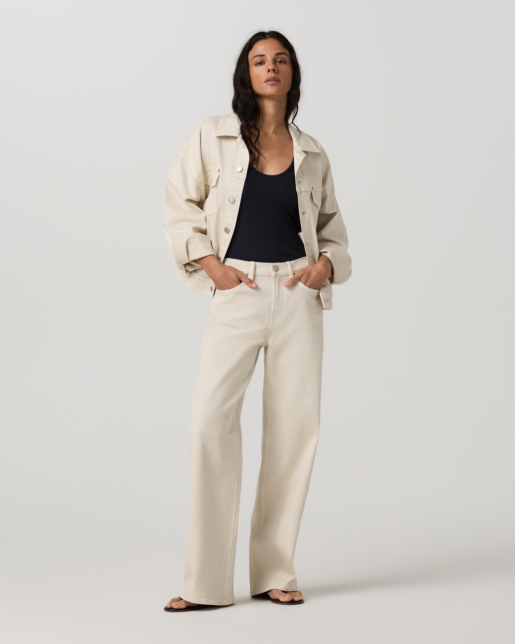 Womens Vuori Vintage Wideleg Jean | Bone Denim