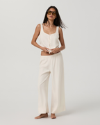 Trestles Twill Crop Wideleg Pant | Natural