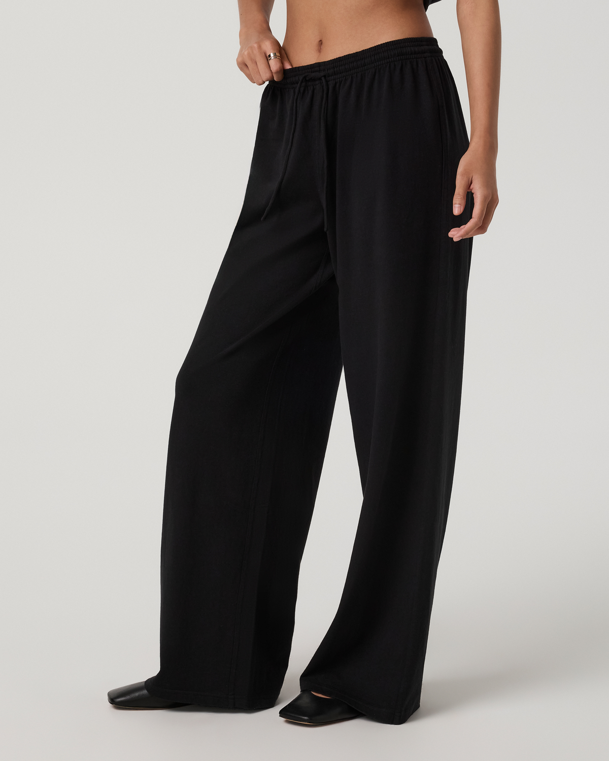 Heavyweight Cotton Easy Pant | Black