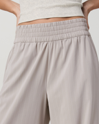 Villa Pinstripe Wideleg | Suede Pinstripe