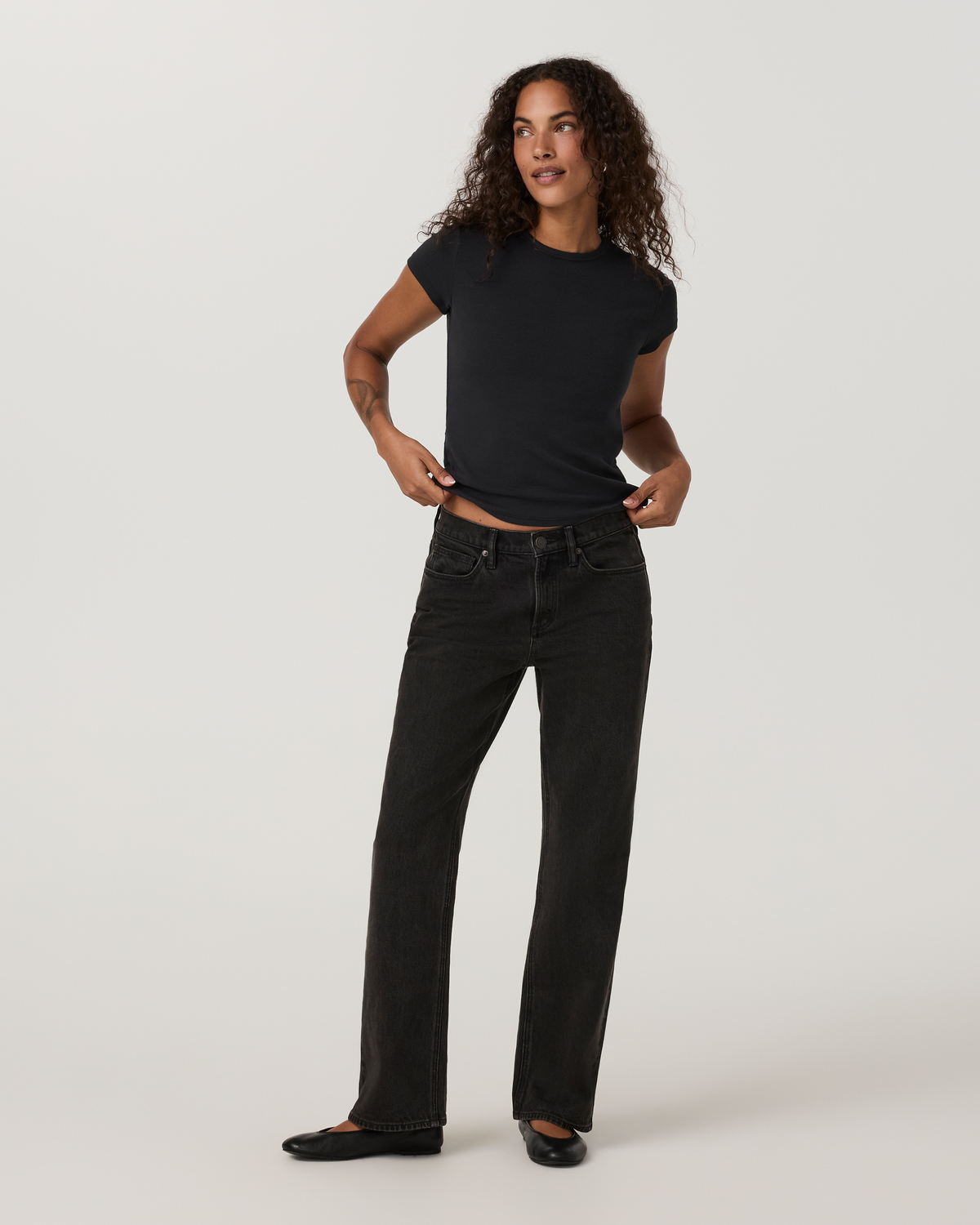 Womens Vuori Vintage Straight Leg Jean 30 | Black Wash Denim
