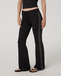 Halo Low Rise Slim Flare Retro Pant | Solid Black