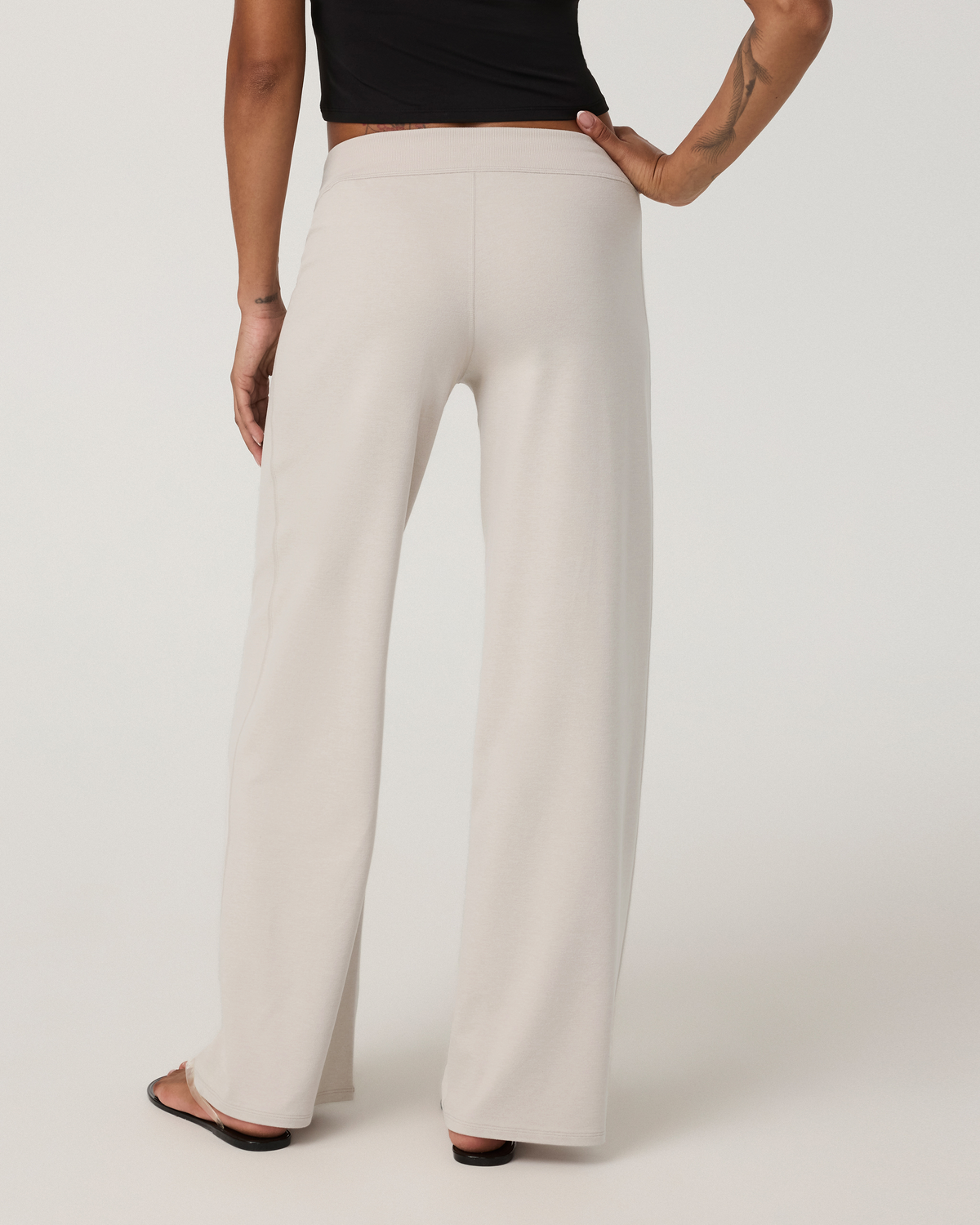 Halo Low Rise Straight Leg Pant | Ecru Heather