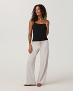 Halo Low Rise Straight Leg Pant - Long | Ecru Heather