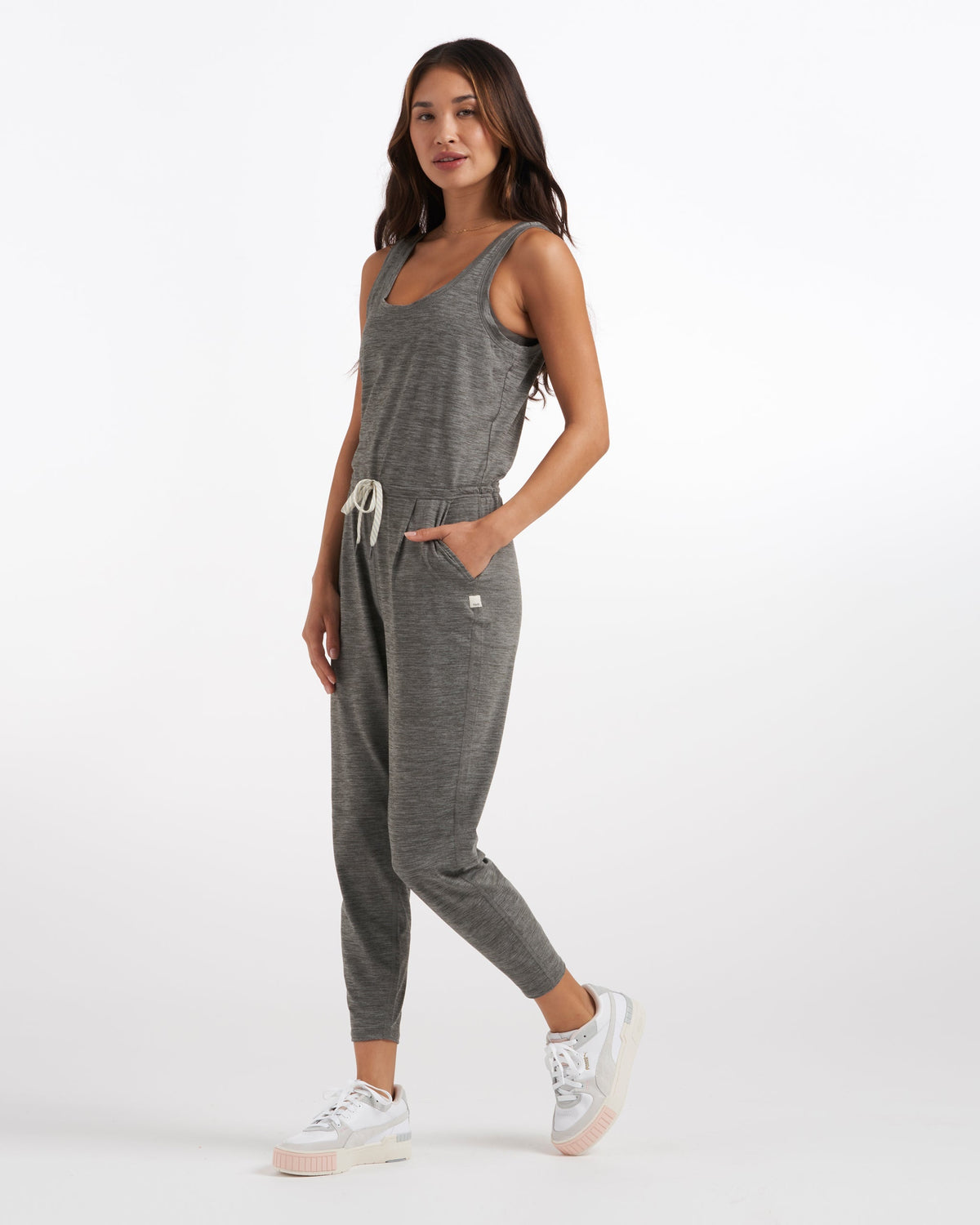 Lux At Ease Jumpsuit | Heather Grey