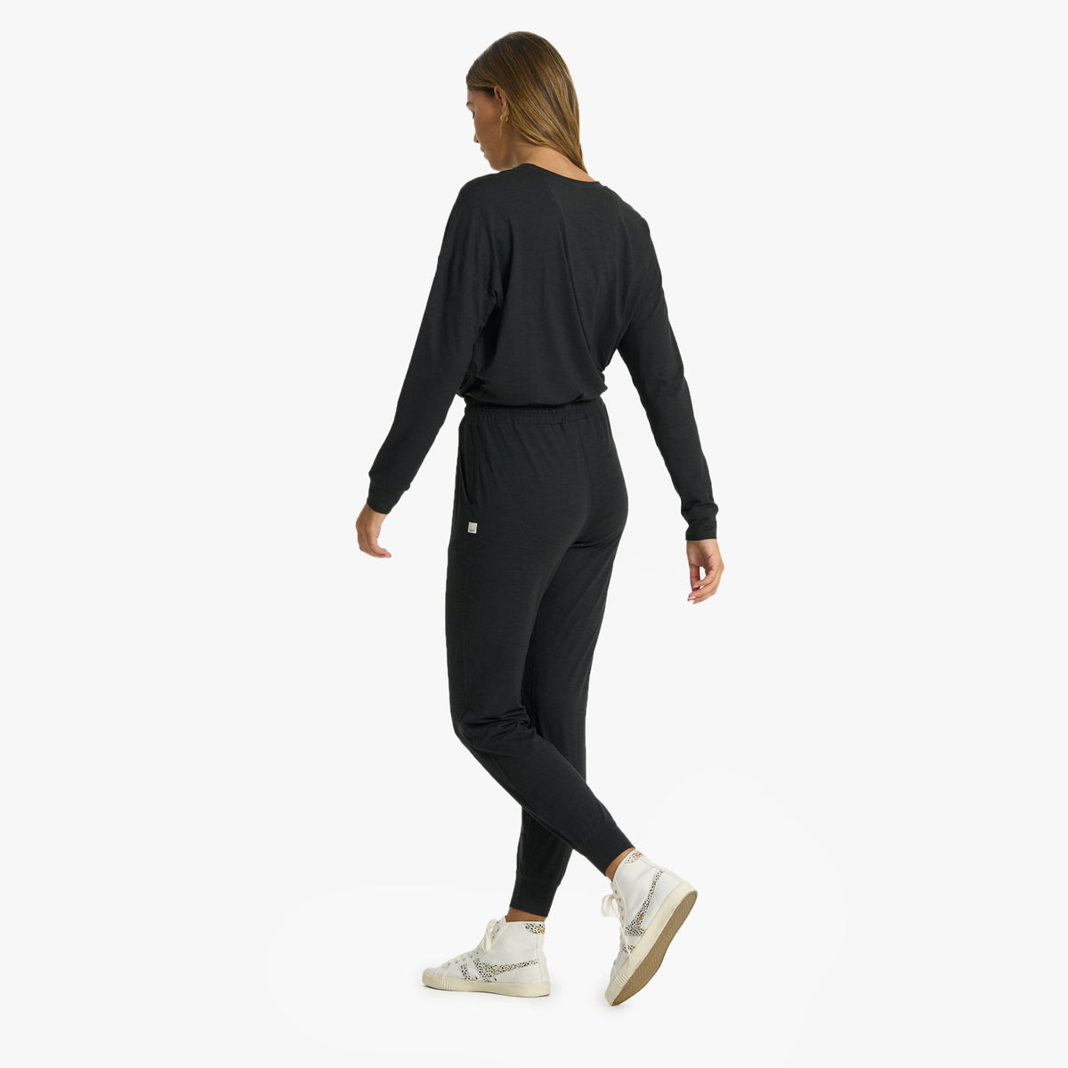 Lux Henley Jumpsuit | Black Heather