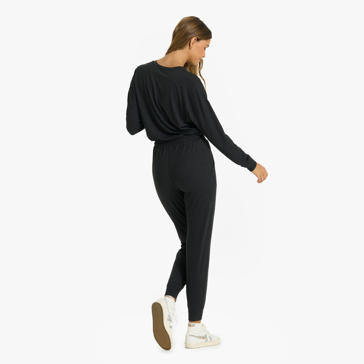 Lux Henley Jumpsuit | Black Heather