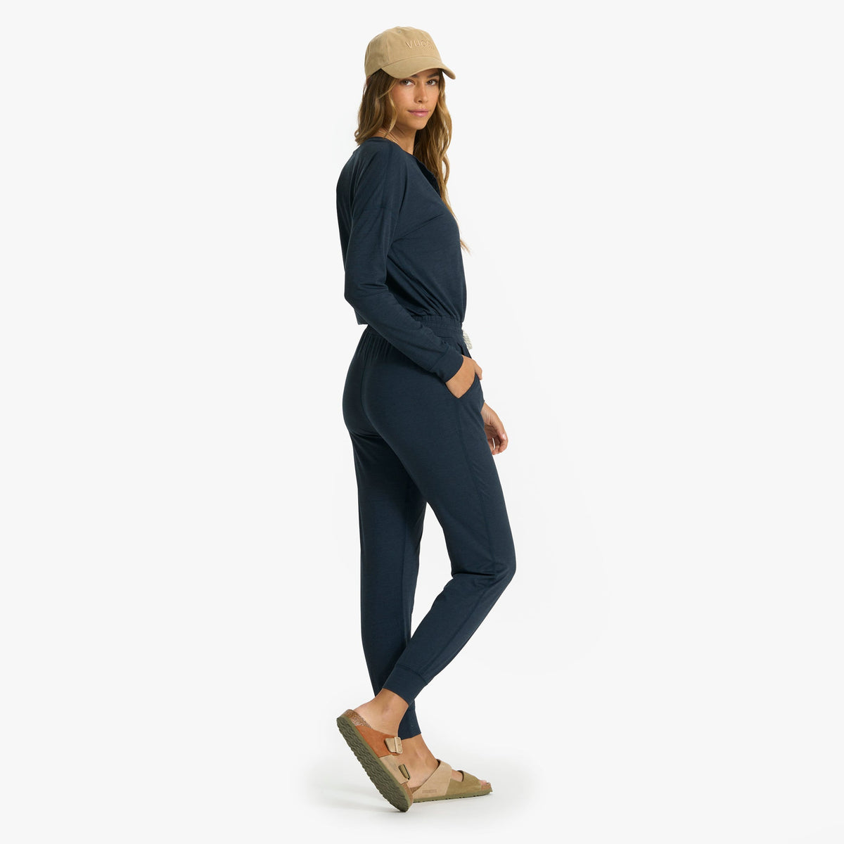 Lux Henley Jumpsuit | Ink Heather