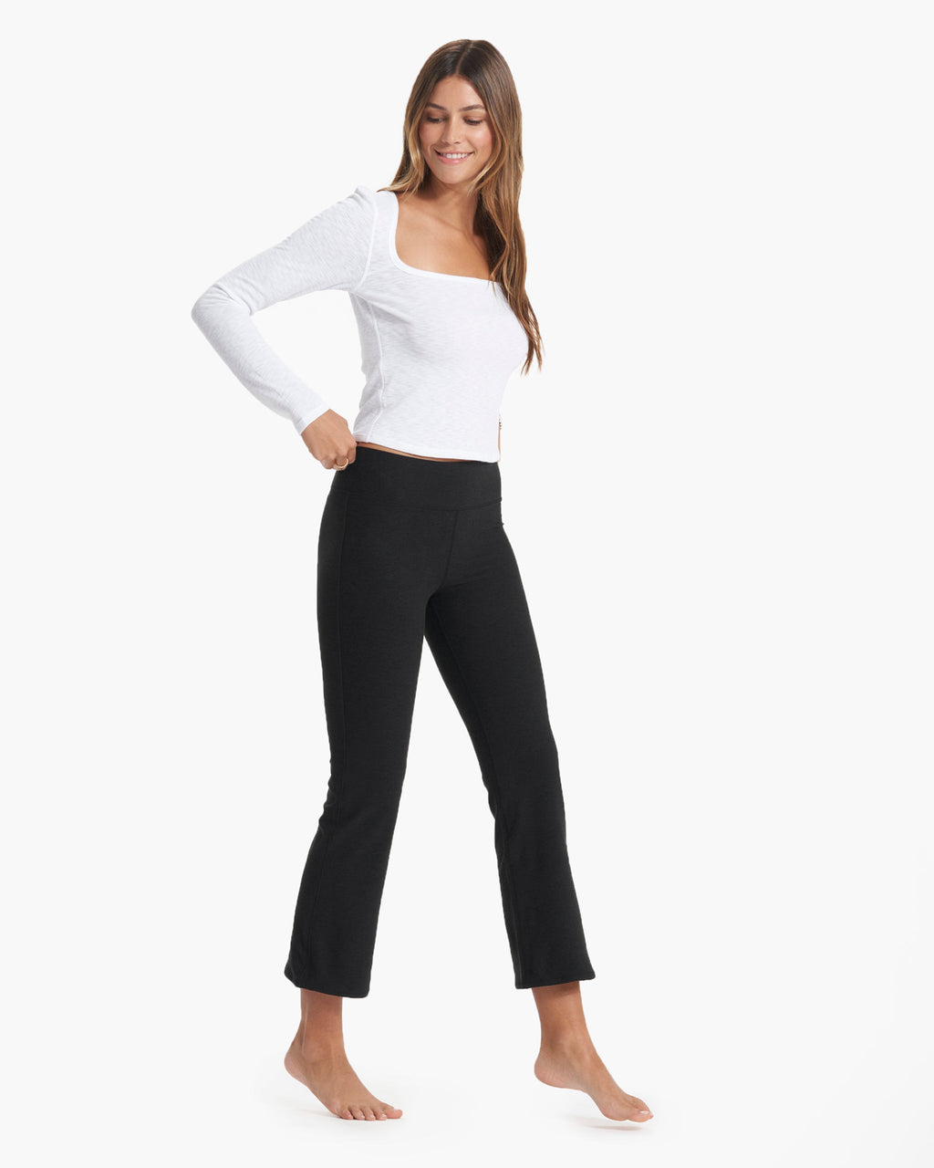 Mid Rise Elevation Slim Bootcut | Black Heather