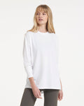 Long-Sleeve Feather Tee | White