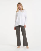 Long-Sleeve Feather Tee | White