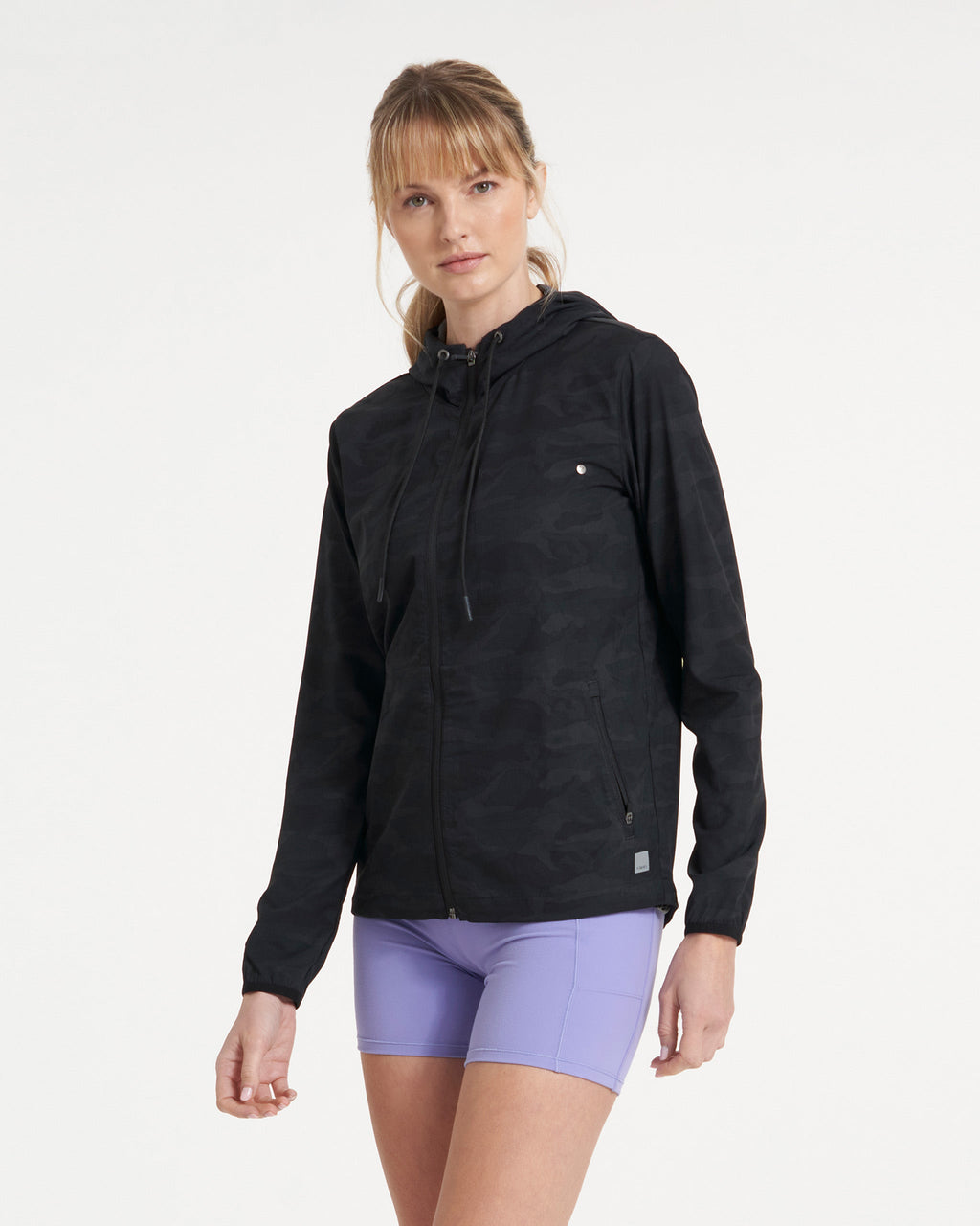 Womens Outdoor Trainer Shell | Black Camo