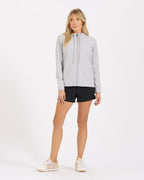 Womens Outdoor Trainer Shell | Platinum Linen Texture