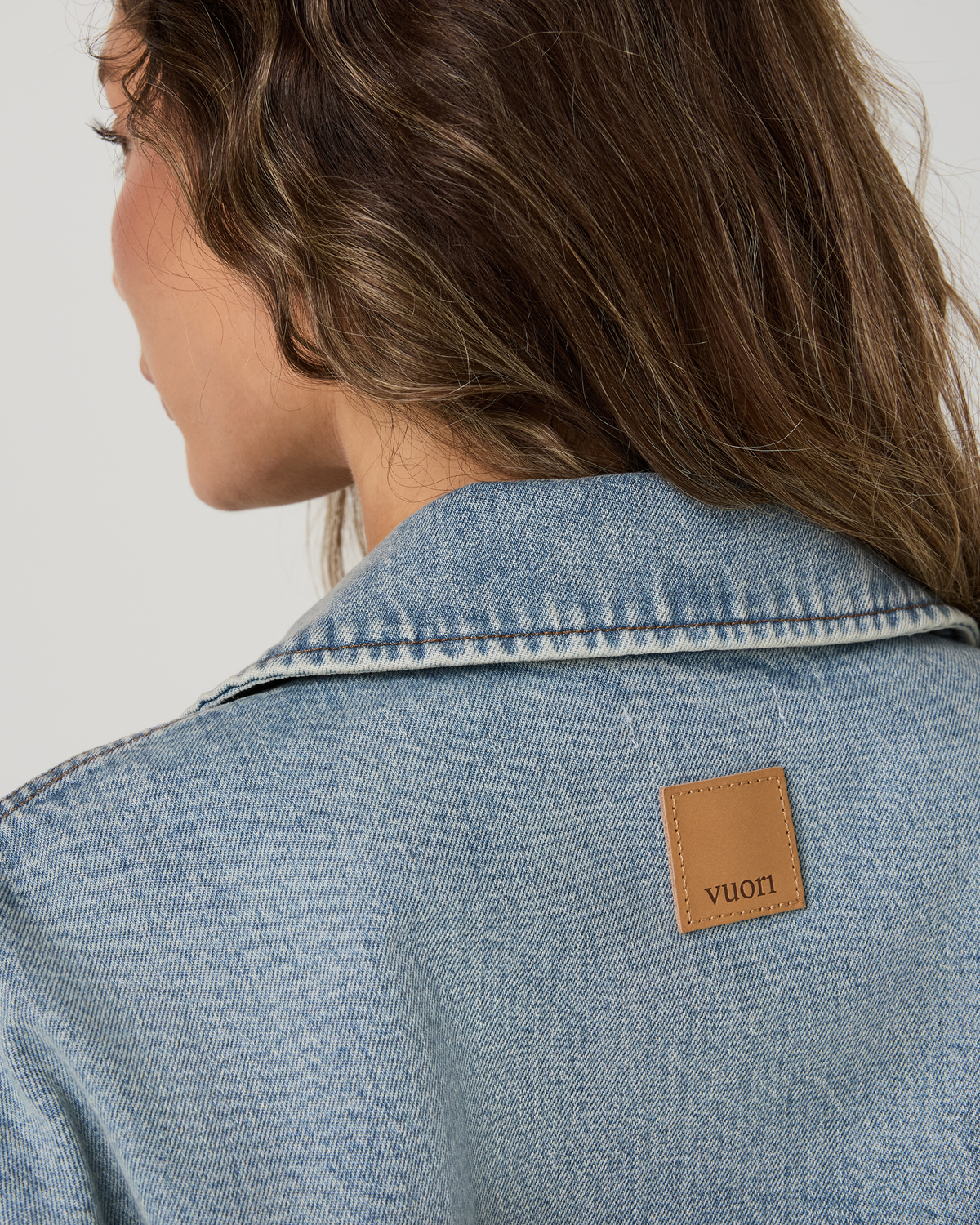 Womens Vuori Vintage Oversized Denim Jacket | Light Wash Indigo Denim